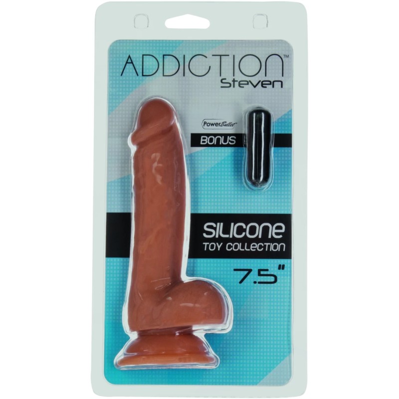 Addiction - Realistyczne Dildo Steven 19 cm Karmelowe